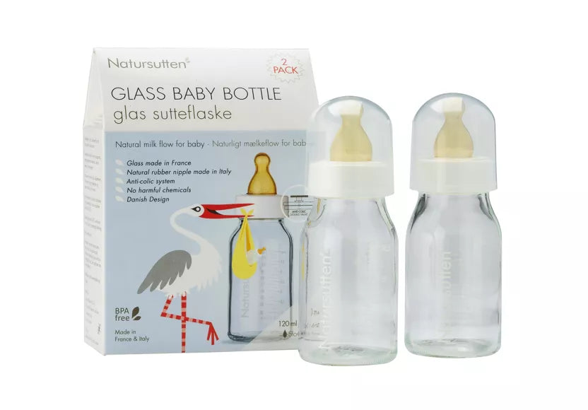 Natursutten glasflaske 110 ml 2-pak