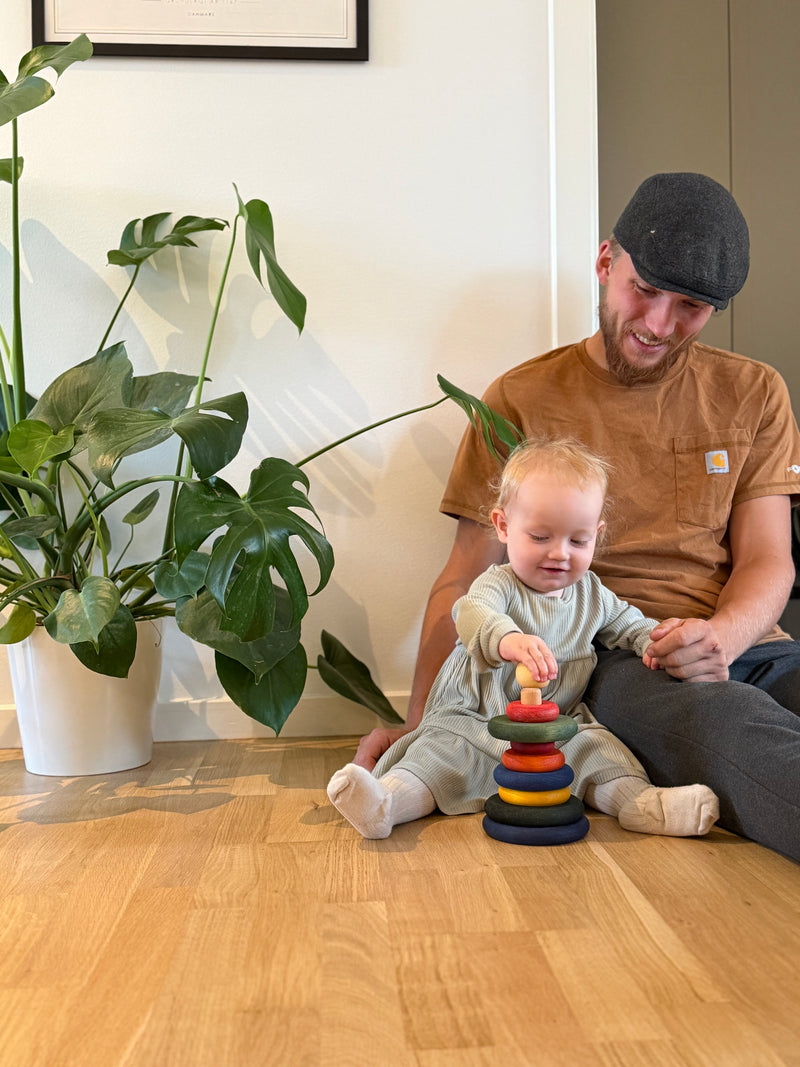 Montessori Stabletårn - Rund Regnbuepyramide