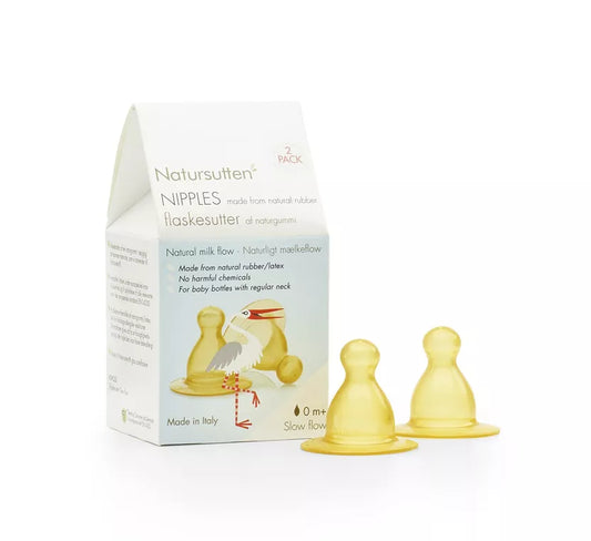 Natursutten flaskesutter slow flow 0+ mdr 2-pak