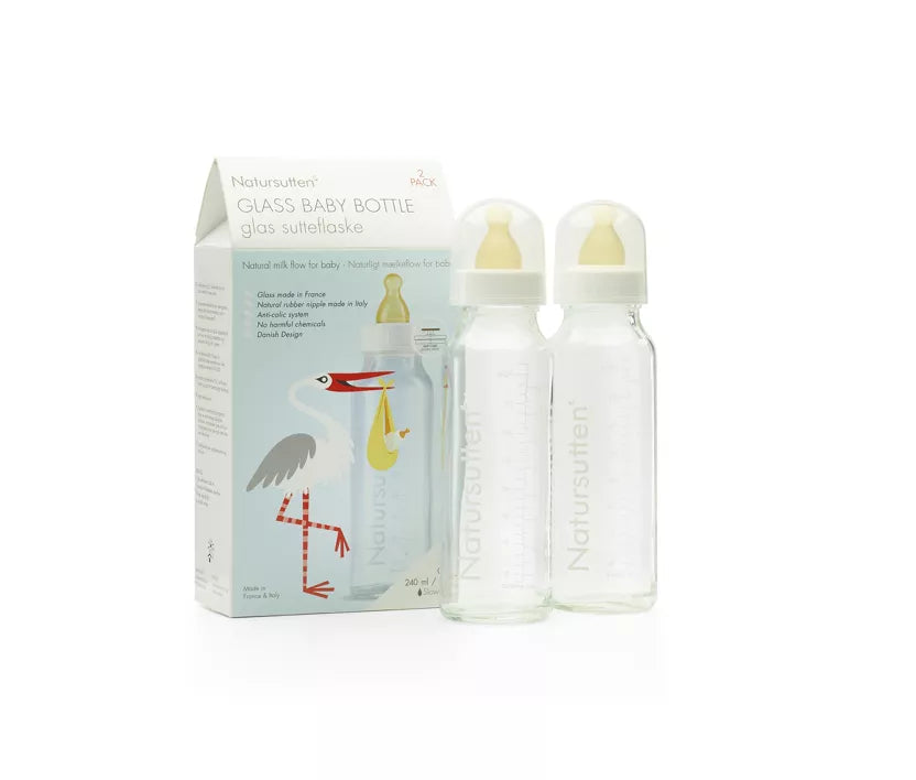 Natursutten glasflaske 240 ml 2-pak