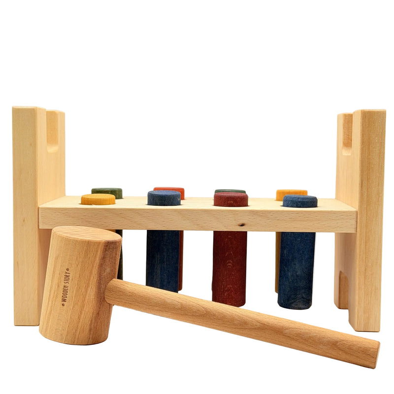 Wooden Story Hammerbræt i Træ - Regnbue